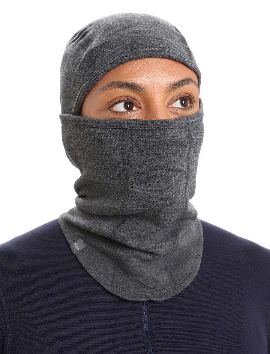 Bandeau Icebreaker Unisex Merino Apex Balaclava Homme Noir Grise | FR 1081QMAZ